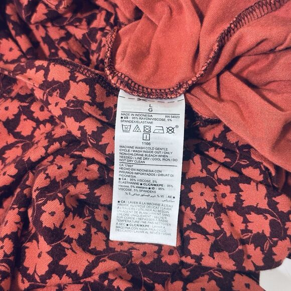Old Navy Womens Sleeveless Midi dress Size Large Red Boho Sustainable Timeless - Picture 8 of 11
